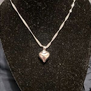 Sterling silver heart necklace